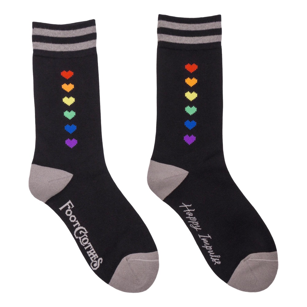 Footclothes - Pride Pixel Hearts Socken - Schwarz